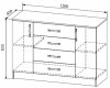 Софи комод 1200 СКМ 1200.1 - интернет-магазин недорогой мебели "Мебель в дом" город Советский, город Югорск